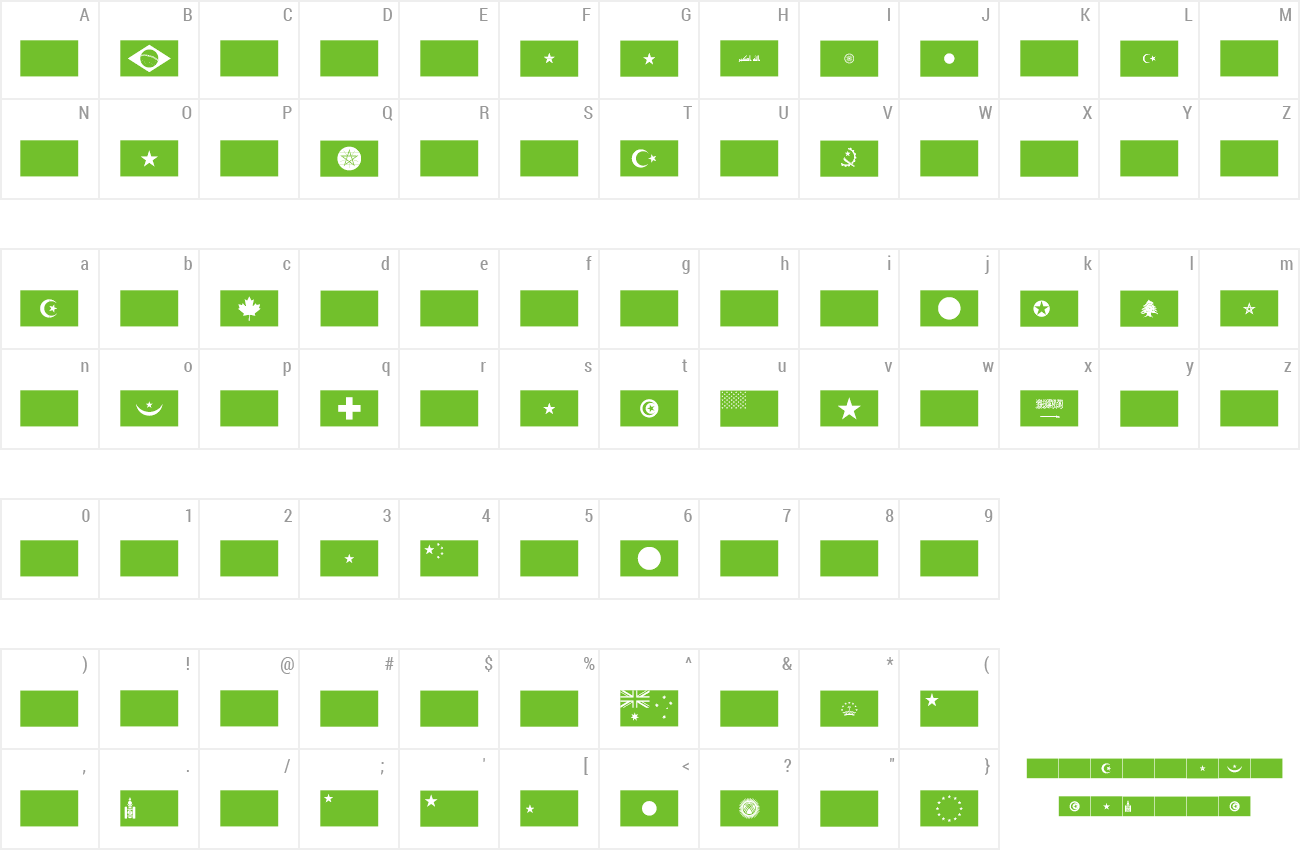 Font Flags Color World preview